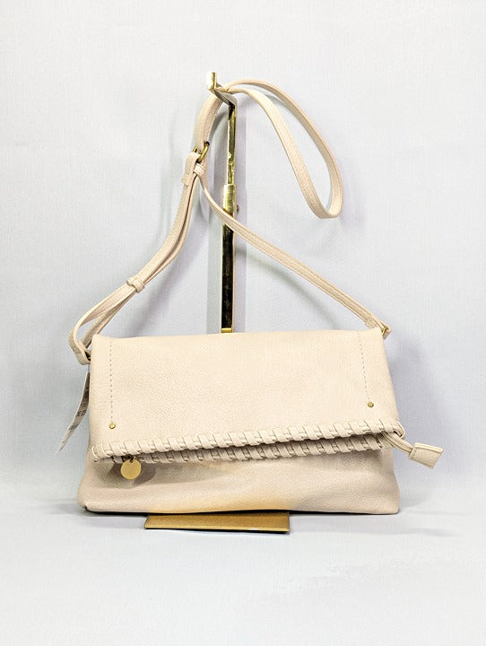 Style & Co Whipstitch East West Flap Small Crossbody in Alabaster (MSRP $80)