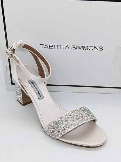 Tabitha Simmons Leticia Swarovski Crystal Women's Sandals Size 38.5 M US 7.5