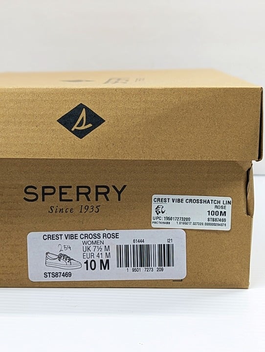 Sperry Women's Crest Vibe Baja Sneaker Cross Rose Size 10 M (MSRP $70)