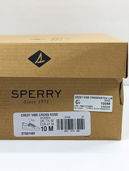 Sperry Women's Crest Vibe Baja Sneaker Cross Rose Size 10 M (MSRP $70)