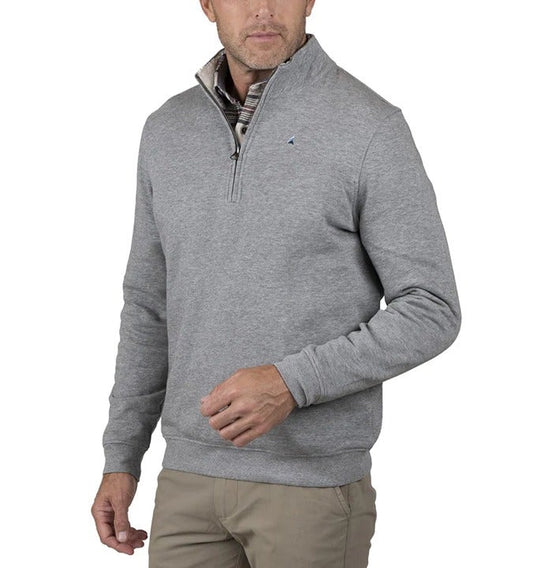 Tailor Vintage Men's CVC Quarter Zip Light Fleece Gray Size L (MSRP $118)