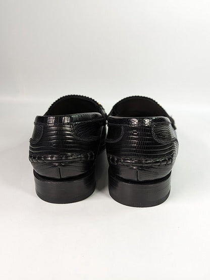 Alexander Wang Women's Carter Black Embossed Loafers Size 38.5 (MSRP $595)