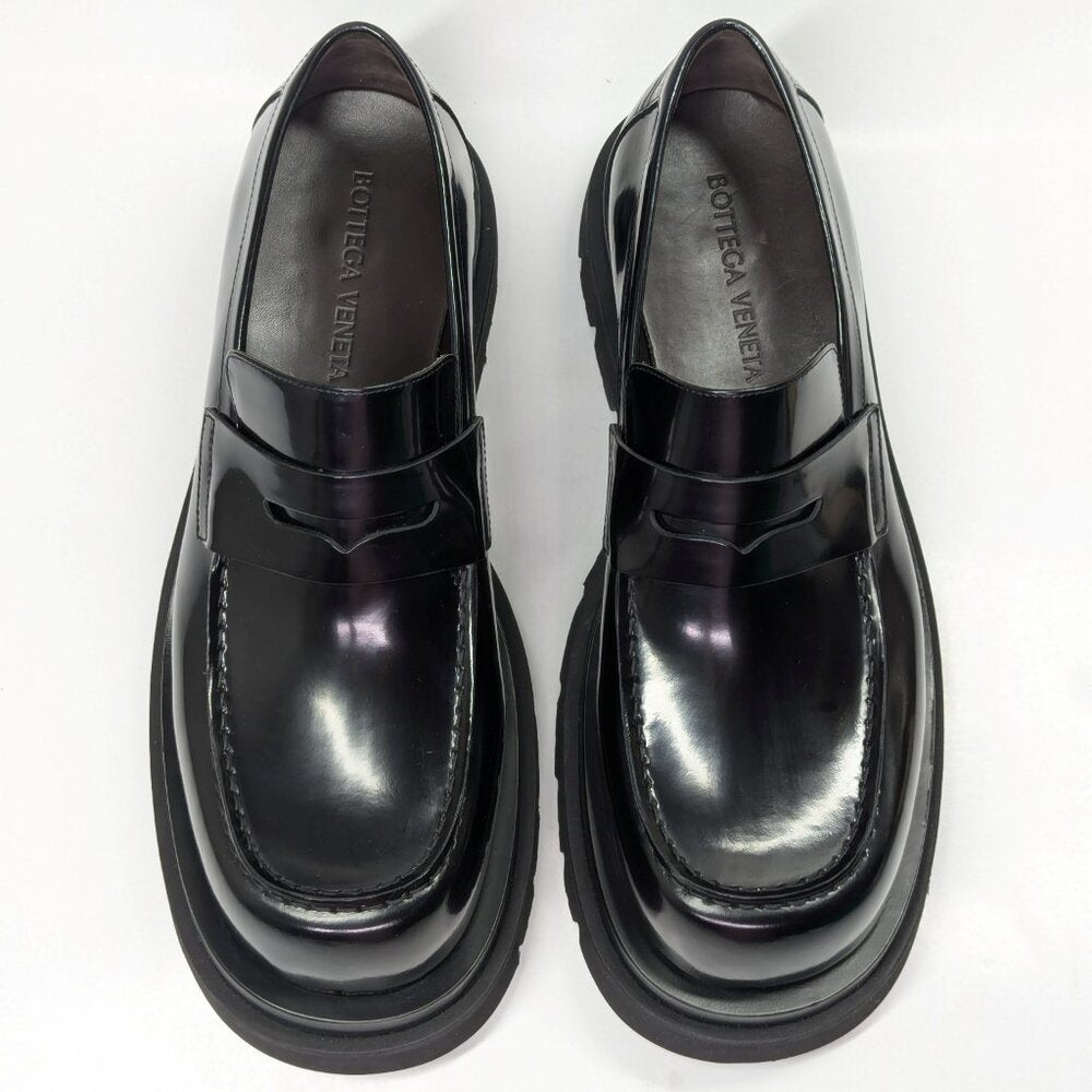 Bottega Veneta Men's Leather Slip On Lug Penny Loafers Size 42.5 (MSRP $1,300)