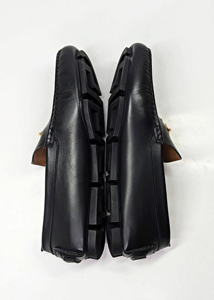 Versace Men's La Medusa Black Calf Leather Loafers Size 43.5 (MSRP $775)