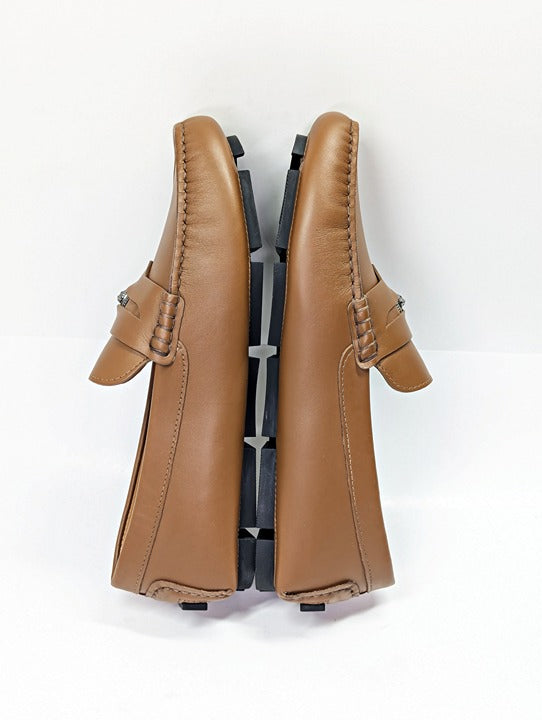 Versace Men's Medusa Biggie Leather Loafer Dark Toffee Size 41 (MSRP $775)