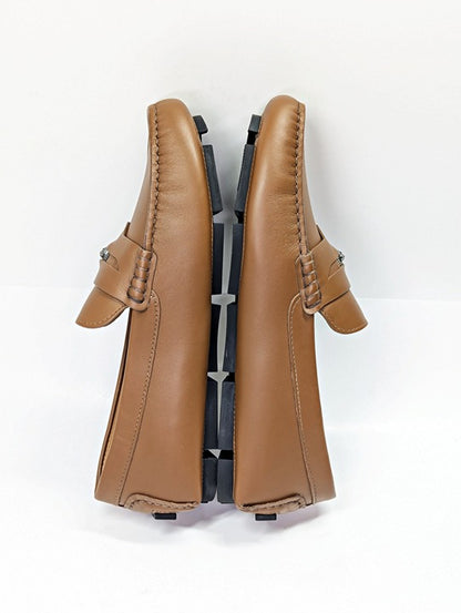 Versace Men's Medusa Biggie Leather Loafer Dark Toffee Size 41 (MSRP $775)