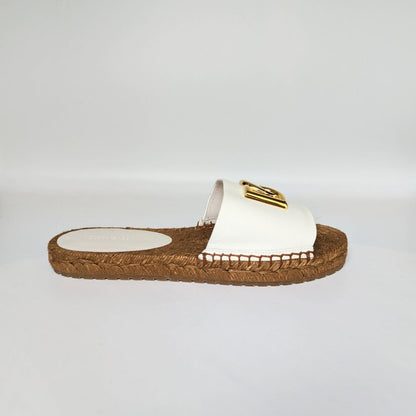 Dolce & Gabbana Embellished Agnello Espadrilles Sandals Size 35.5 (MSRP $495)