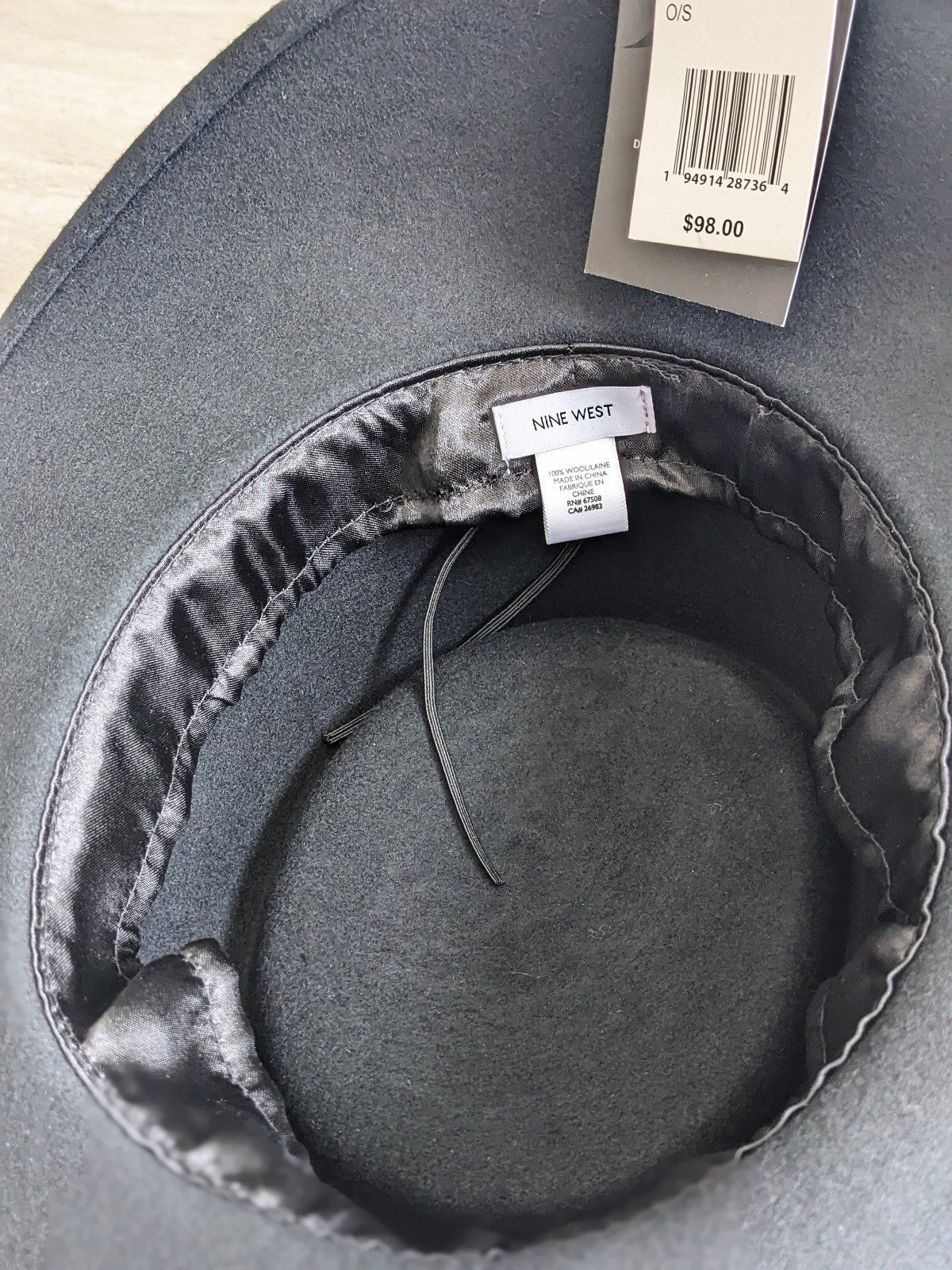 Nine West Wool Felt Telescope Floppy Hat (MSRP $98)