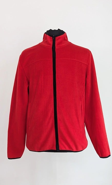 Never Lose HEDGE Men's Zipper Front Fleece Jacket Red Size M (MSRP $79)