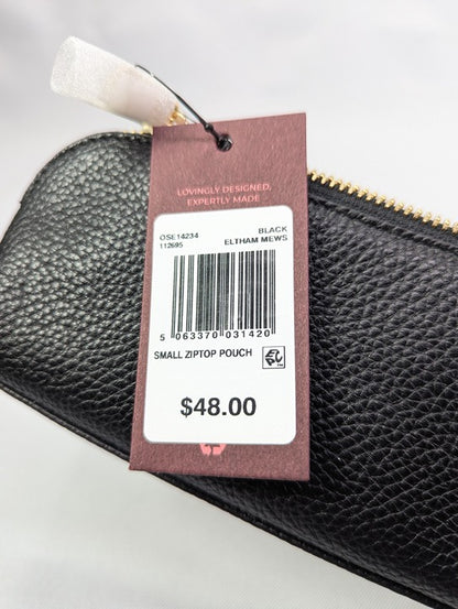Radley London Eltham Mews Zip Top Wristlet in Black (MSRP $48)