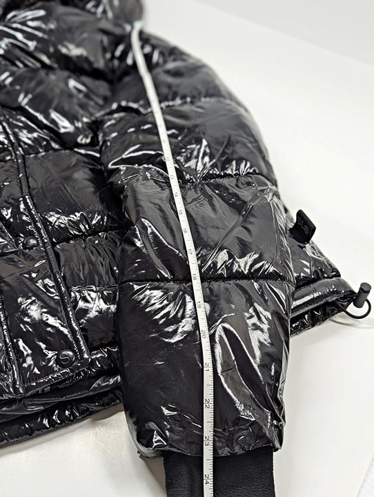 S13 Women's Lexie Black Hooded Water-Resistant Puffer Coat Size S (MSRP $300)