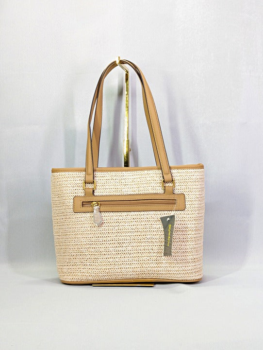 Style & Co Women's Classic Straw Tote in Natural (MSRP $100)