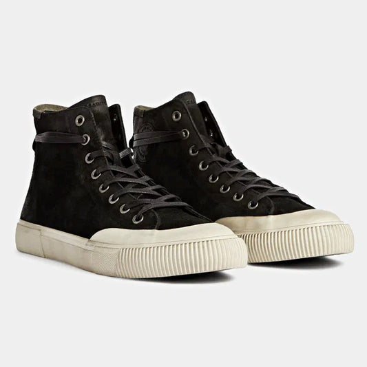 AllSaints Dumont Men's High Top Sneakers in Black Suede Size 9 (MSRP $188)