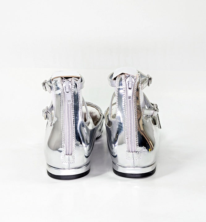 I.N.C. International Concepts Valan Silver Triple Straps Flats Size 7.5 MSRP $80