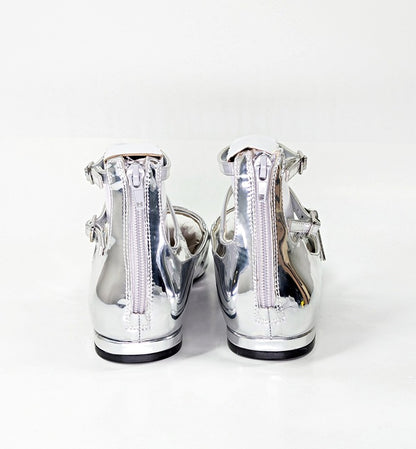 I.N.C. International Concepts Valan Silver Triple Straps Flats Size 7.5 MSRP $80