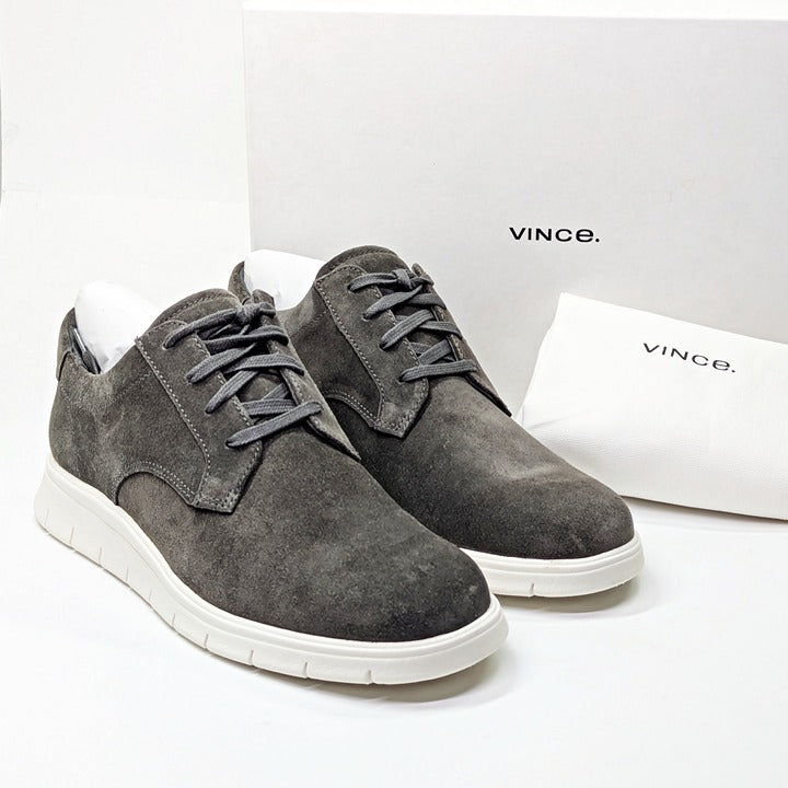 Vince Men's Stephen Low-Top Sneakers Graphite Suede Size 9 (MSRP $225)