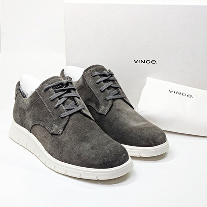 Vince Men's Stephen Low-Top Sneakers Graphite Suede Size 9 (MSRP $225)
