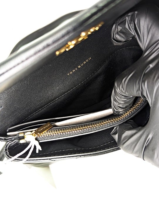 Tory Burch Kira Chevron Quilted Leather Crossbody Chain Wallet (MSRP $348)