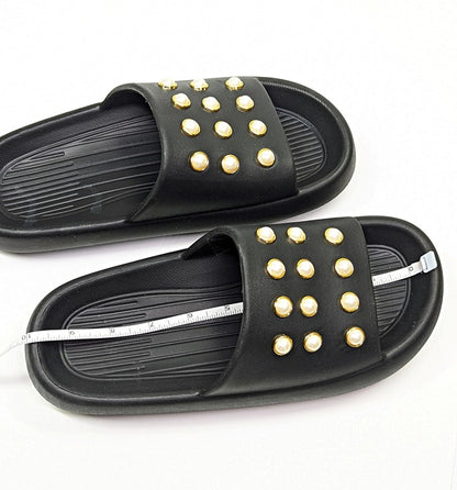 Kenneth Cole New York Mello Eva Pearl Women's Slide Sandals Size 9 (MSRP $55)