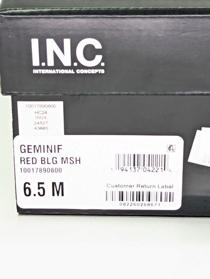 I.N.C. International Concepts Gemini Mid Heel Red Bling Mesh Size 6.5 (MSRP $80)