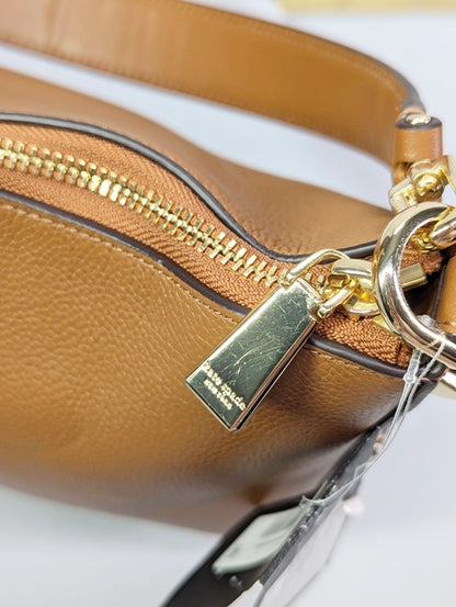 Kate Spade New York Liv Pebbled Leather Shoulder Bag Cavern Clay (MSRP $358)