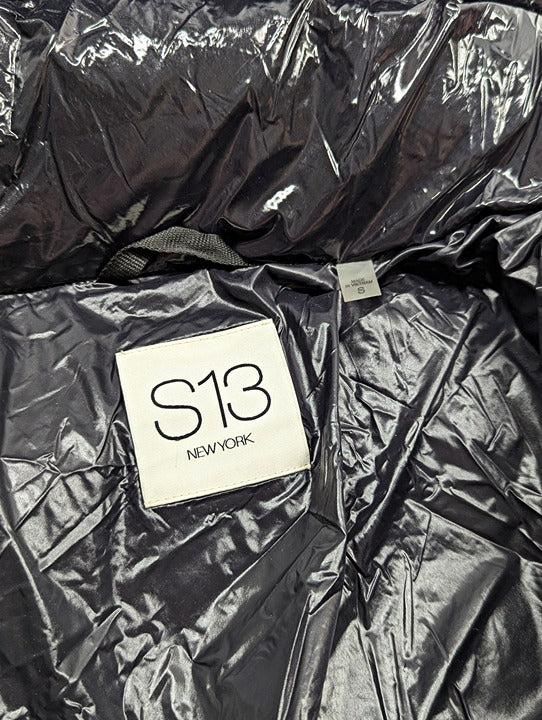 S13 Women's Lexie Black Hooded Water-Resistant Puffer Coat Size S (MSRP $300)