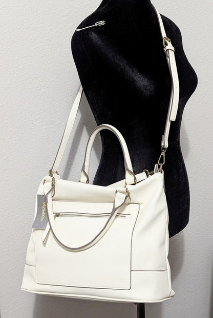 Style & Co Women's Hudsonn Tote Alabaster O/S (MSRP $80)