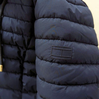 Tommy Hilfiger Women's Hooded Packable Puffer Navy Coat Size XL (MSRP $180)