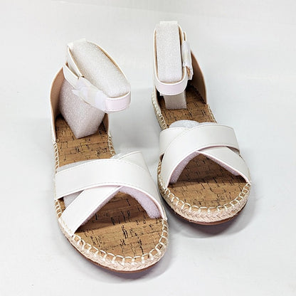 Journee Collection Women's Lyddia Espadrille Flat Sandals Size 7.5 W (MSRP $79)