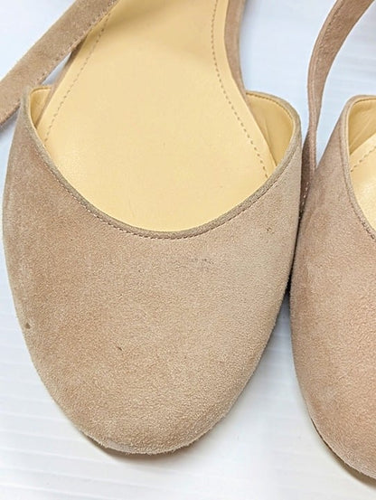 Ivanka Trump Women's Elise Suede Ankle Tie Ballet Flats Size 8 M (MSRP $120)