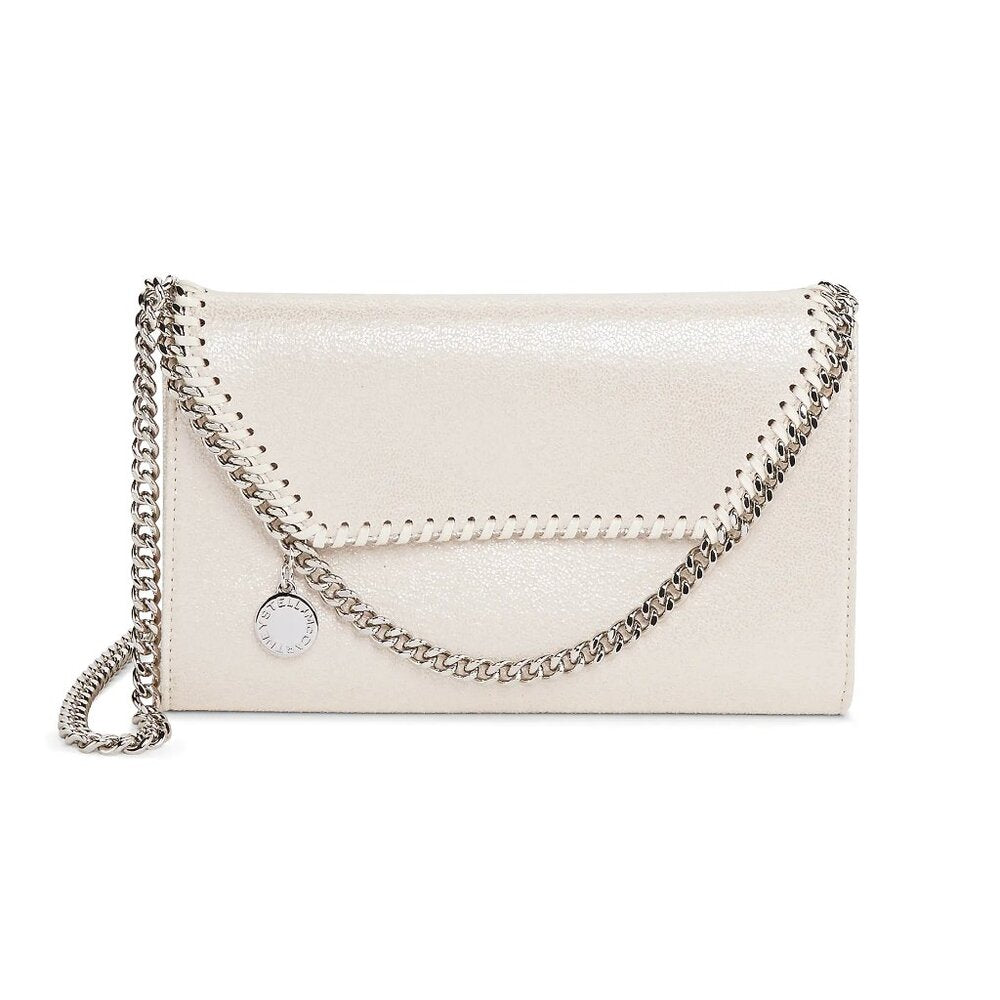 Stella McCartney Mini Falabella Eco Shiny Dotted Chamois Crossbody Bag MSRP $695