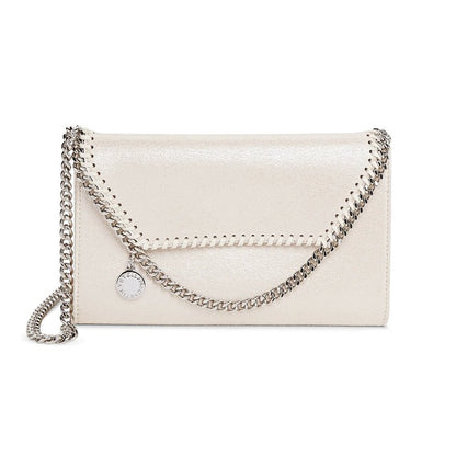 Stella McCartney Mini Falabella Eco Shiny Dotted Chamois Crossbody Bag MSRP $695