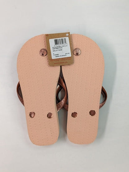 Havaianas Women's Top Animals Ballet Rose Flip Flops Sandals Size 6