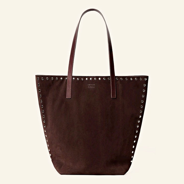 Loeffler Randall Walker Women's Espresso/Silver Suede Tote (MSRP $425)