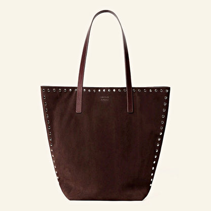 Loeffler Randall Walker Women's Espresso/Silver Suede Tote (MSRP $425)