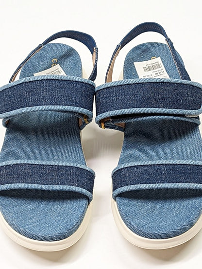 Cole Haan Meritt Women's Zerogrand Denim Platform Sandals Size 8 (MSRP $175)