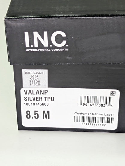 I.N.C. International Concepts Valan Silver Triple Straps Flats Size 8.5 MSRP $80