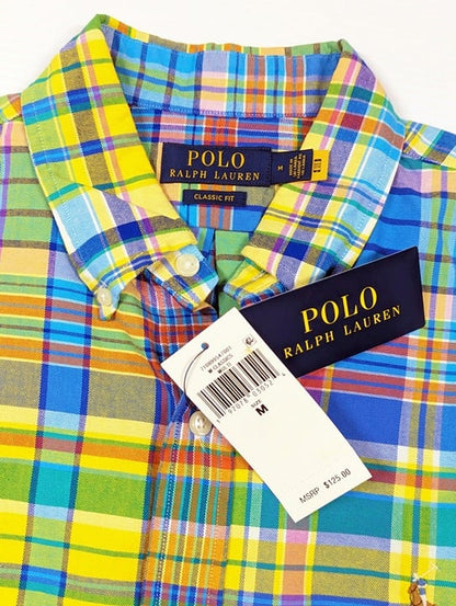 Polo Ralph Lauren Men's Cotton Plaid Check Long Sleeve Shirt Size M (MSRP $125)