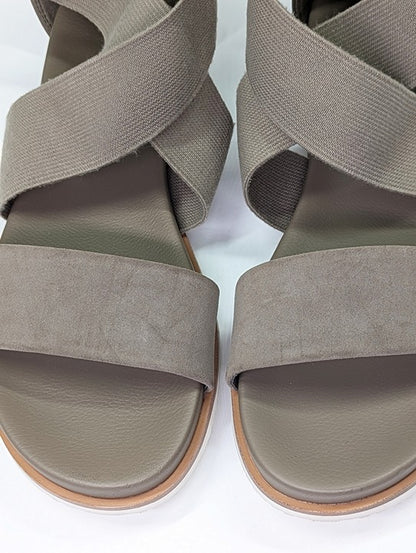 MIA Women's Valuna Flat Strappy Sandals Taupe Size 10 (MSRP $49)