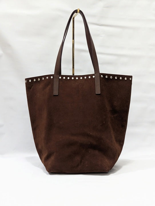 Loeffler Randall Walker Women's Espresso/Silver Suede Tote (MSRP $425)