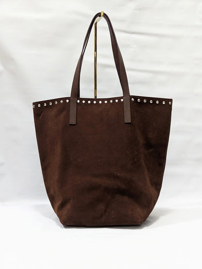 Loeffler Randall Walker Women's Espresso/Silver Suede Tote (MSRP $425)