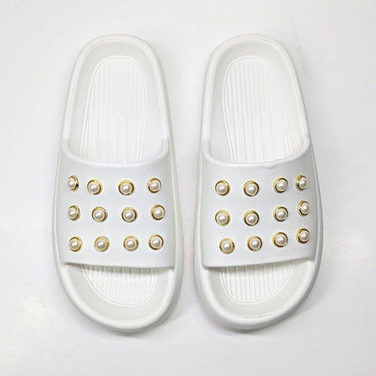 Kenneth Cole Mello Eva Pearl Embellished Platform Sandal White Size 8 (MSRP $59)