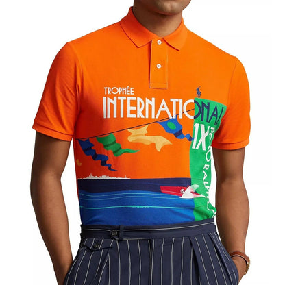 Polo Ralph Lauren Men's Cotton Speedboat Polo Shirt Orange Size M (MSRP $168)