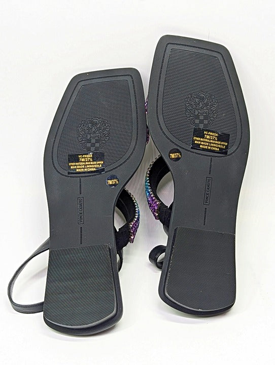 Vince Camuto Women's Prizza Crystal Embellished Sandals Size 7 (MSRP $129)