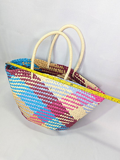 Aqua Jada Women's Woven Large Tote Multicolor (MSRP $148)