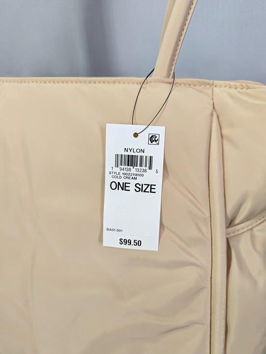On 34th Jyyll Women's Nylon Tote in Cold Cream (MSRP $100)
