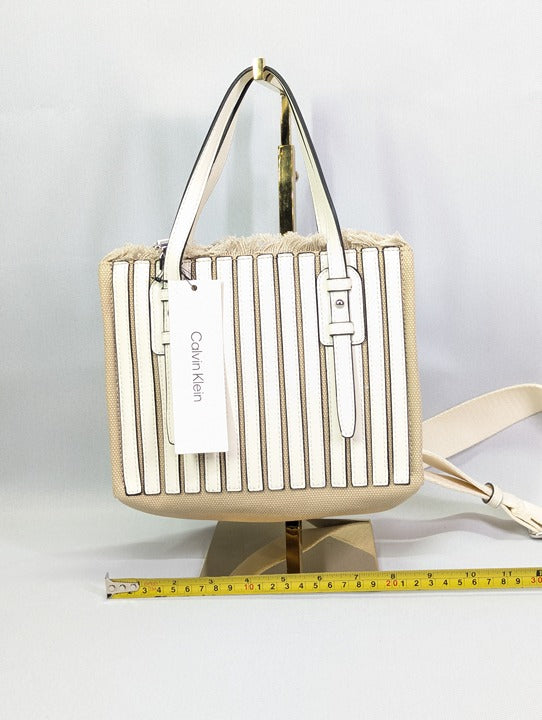 Calvin Klein Modern Essentials Pieced Canvas Mini Tote (MSRP $148)