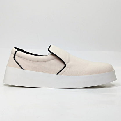 JW Anderson Men's Slip-Ons Natural Canvas Sneakers Size 44 (MSRP $595)