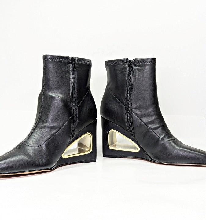 Katy Perry Women's The Hollow Wedge Booties in Black Size 10 (MSRP $149)