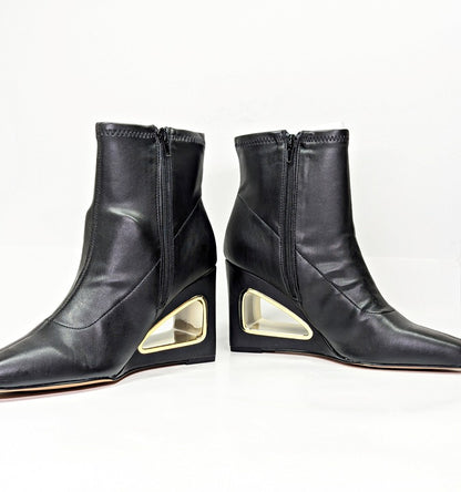 Katy Perry Women's The Hollow Wedge Booties in Black Size 10 (MSRP $149)